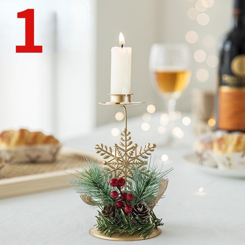 Рождественская железная менора, украшения для оконного стола, семейные рождественские праздничные украшения