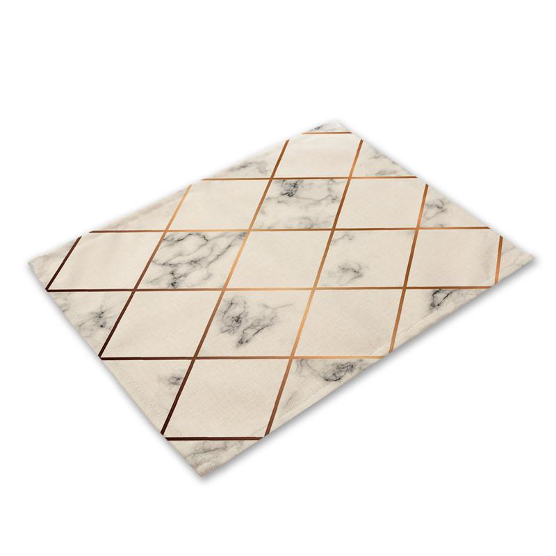 Домашний декор, льняные коврики для обеденного стола, роскошные кухонные салфетки с скандинавским геометрическим узором, 40X30 см, подставки под чашки и миски