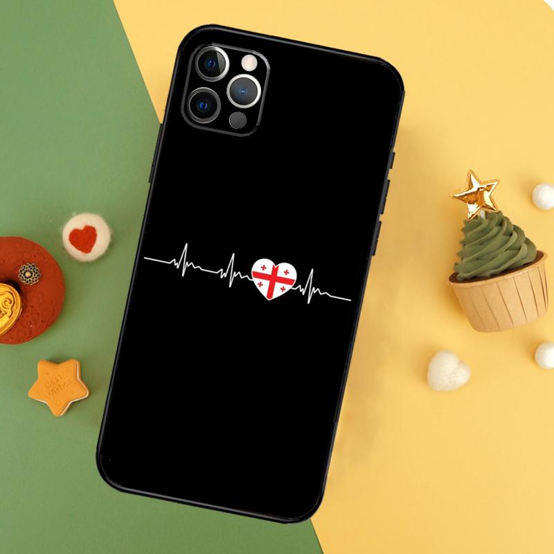 Georgia Flag Phone Case For iPhone 17 17Air 16 15 14 13 11 12 Pro Max 12 13 Mini 16E Shockproof Cover