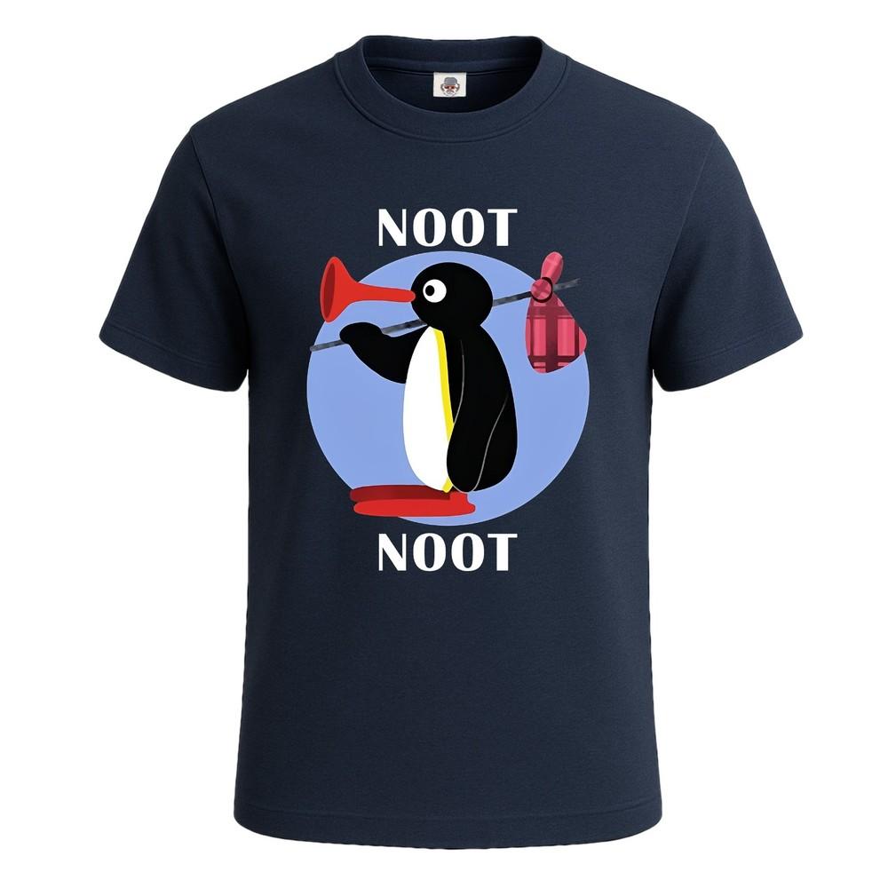 New noot noot pingu cotton graphic tees mens tshirt gift party novelty top tee