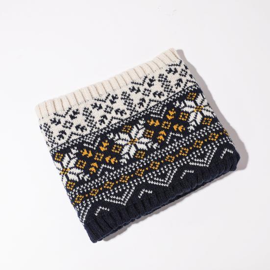 3 Pcs/Set Children Hat Scarf Glove Set Thick Knitted Warm Jacquard Cap Anti-slip Gloves