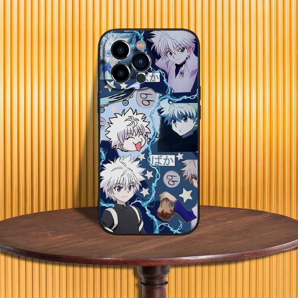 Крутой чехол для телефона Killua Zoldyck для iPhone 17,16,15,14,13,12,11,Pro,Max,Plus,X,XS,SE4,E,Mini,Мягкий черный чехол
