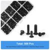 500Pcs Black Machine Screws Carbon Steel Electronic Repair Screws  Laptop