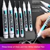 8/4/2/1Pcs White Permanent Paint Pen Set for Wood Rock Plastic Leather Glass Stone Metal Canvas Ceramic Deep Hole Marker 0.7mm/1.0 Mm/2.5mm