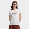 Fila Heritage Soft Comfortable Floral Logo Loose Round Neck Short Sleeve T-Shirt Women Tops Cloud-White F11W538112FWT