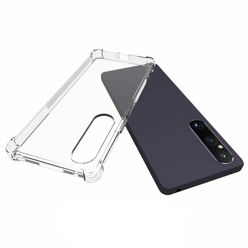 For Sony Xperia 1 V Anti-drop Anti-skid Phone Case Flexible TPU Transparent Protective Cover
