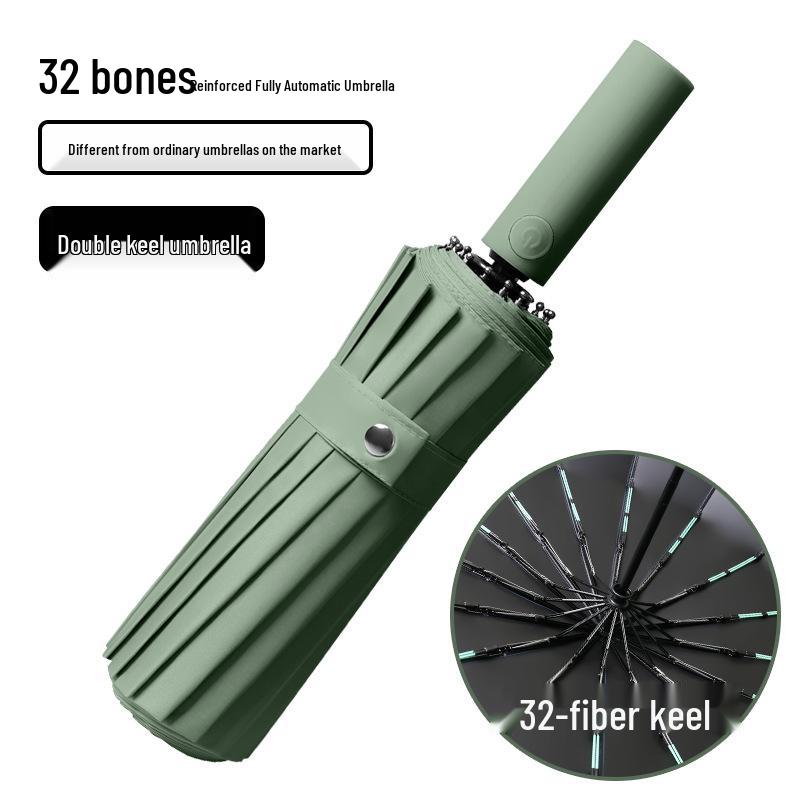 Dual-Use Extra-Large Folding Umbrella: Anti-UV, Rain or Shine, For Two