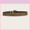 Retro Petal Style Leather Waist Belt Alloy Buckle Streetwear Decoration Look