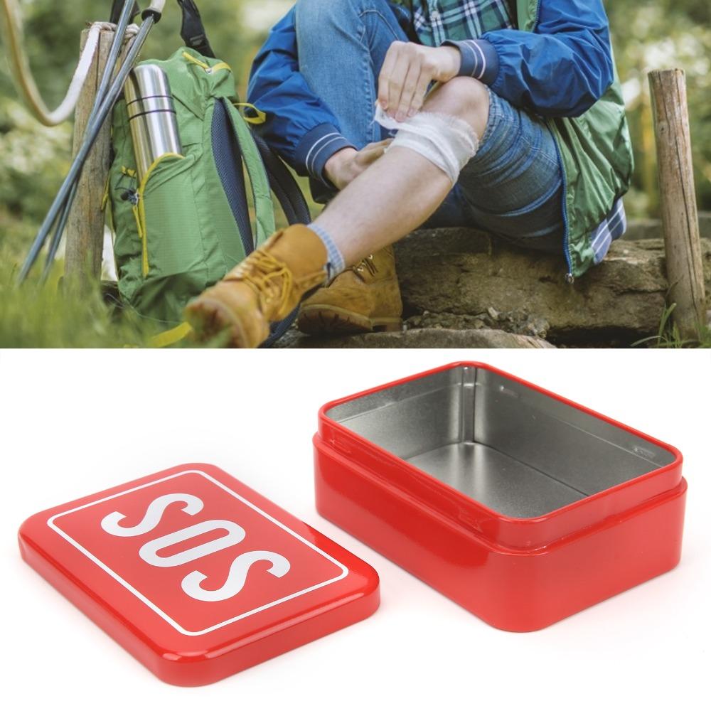 3 Pcs Iron SOS Lifesaving Toolbox Multifunctional Survival Storage Box Camping Hiking Travel