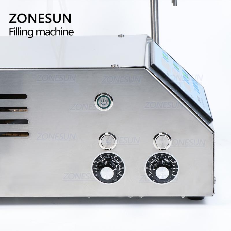 ZONESUN ZS-DPYT2P Double Head Semi Automatic Diaphragm Pump Liquid Filling Machine