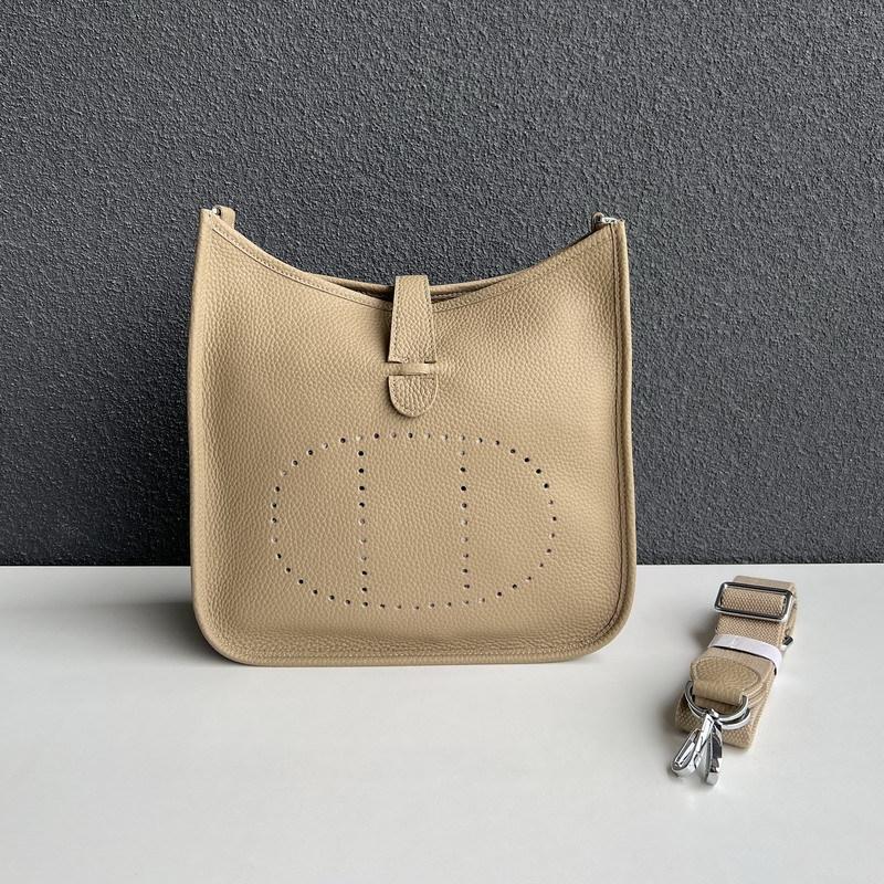 New Genuine Leather Top Layer Cowhide Lychee Pattern Men's And Women's Universal Hollow Crossbody Bag Genuine Leather Women's Bag