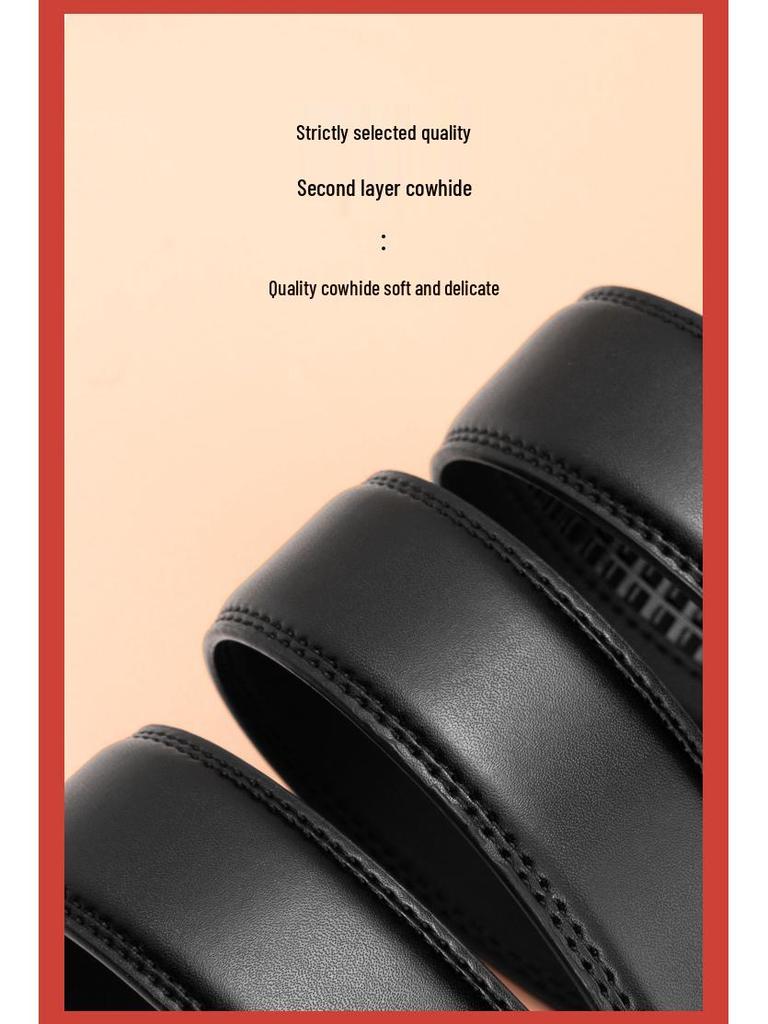 Универсальный мужской кожаный ремень Seven Wolves с автоматической пряжкой - Идеален для деловой или повседневной носки