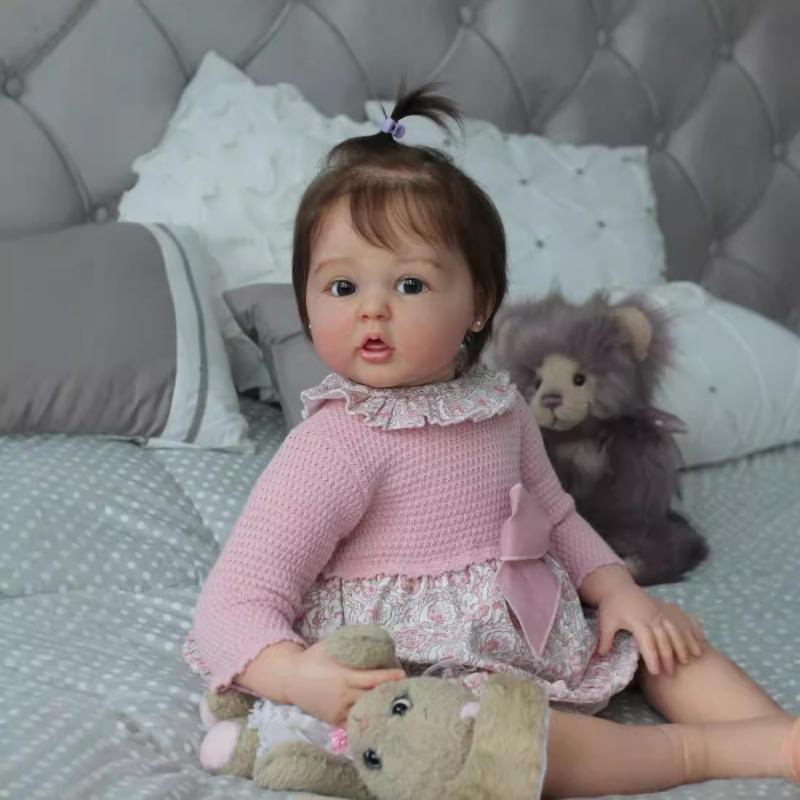 55 см моющаяся реалистичная мягкая ручная роспись имитация куклы реборн дети сопровождают игровую куклу