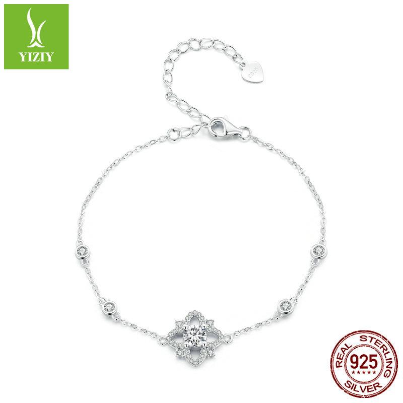 50 Points Luxury Moissanite Bracelet Women'S Noble And Elegant Style S925 Silver Bracelet Jewelry Msb004