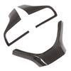 3pcs Dry Carbon Fiber Steering Wheel Panel Frame Trim Car Accessories Replacement for ES LX RX 2012‑2018