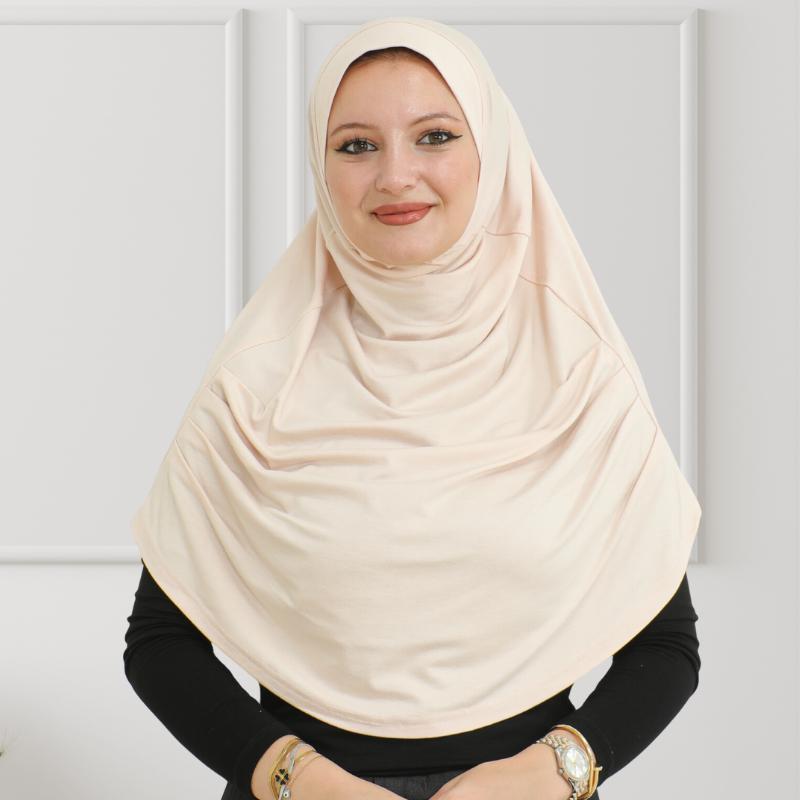 Готовый к ношению хиджаб для женщин, мгновенный тюрбан, мягкий мусульманский шарф для молитвы, длинные хиджабы, исламская одежда, трикотажная абайя