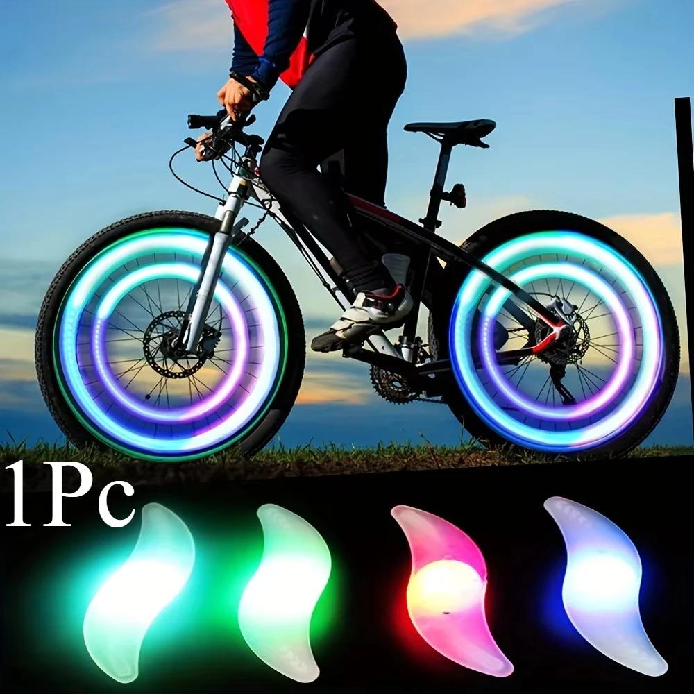Цветной светодиодный фонарь для велосипедного колеса, водонепроницаемый, простая установка, светодиодные фонари на спицы велосипедного колеса с 3 режимами для велосипеда