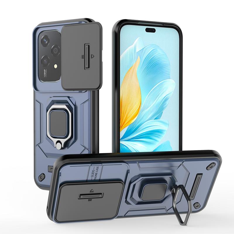For Honor 200 Lite 5G Case Shockproof Armor Ring Case For Honor200 Honor 200Lite 5G Slide Camera Lens Protection Cover