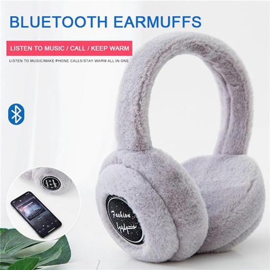 Беспроводные Bluetooth-наушники, теплые пушистые наушники, зимние наушники, спортивная стереогарнитура на открытом воздухе