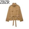 Za Export New Arrival Women's Clothing ZR Fashion Style Fashion Elegant Street Short Trench Coat 5320888 756