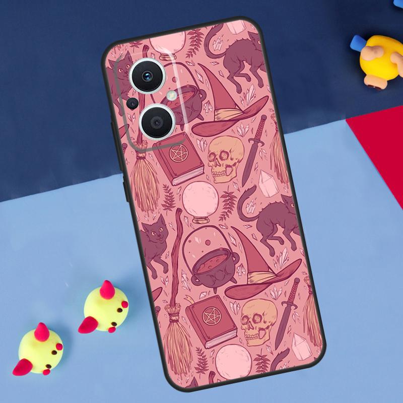 Девочковый Пастельный Ведьма Гот Для OPPO Reno 14 13 12 11 10 Pro 11F 12F 13F 14F 7 8 Lite 8T OPPO Find X9 X5 X6 X8 Pro Чехол