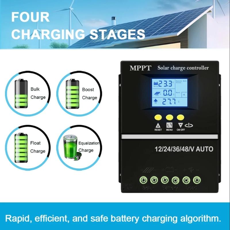 Контроллеры для солнечных систем MPPT на 150А, погодозащищенный корпус, эффективное управление питанием для кемперов, жилых помещений