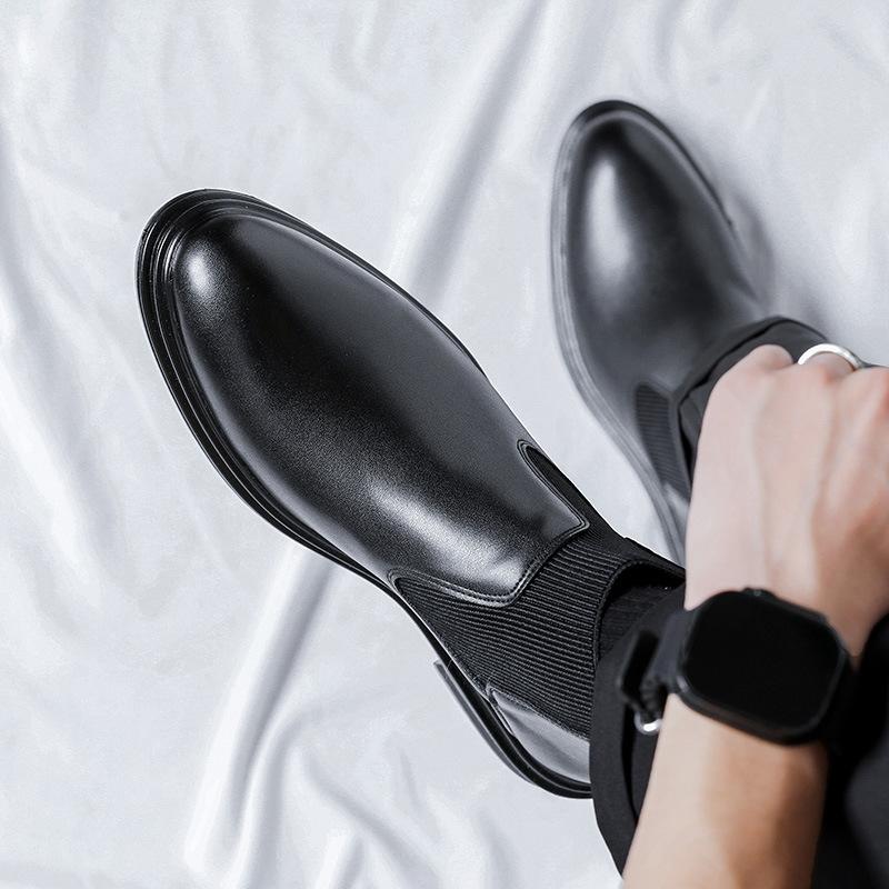 Ботинки Martin мужские среднего ценового диапазона весна-осень высокие кожаные туфли в британском стиле мужские ботинки-сигареты Chelsea 7511-R