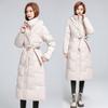 New Women's Long False Two-piece Cold Thin Jacket Down Cotton Jacket Fashionable Versatile Thickened Warm High-quality Fabric Lightweight Jacket