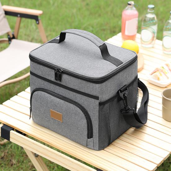 Непромокаемая сумка для пикника большой вместимости с 3-слойной системой изоляции, регулируемыми ремнями, органайзер для еды, сумка-тоут