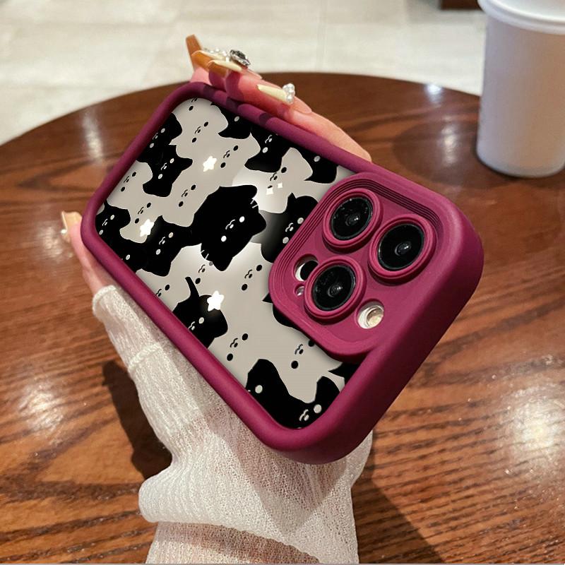 Милый мультяшный кот напечатанный модный чехол гибкий мягкий силиконовый чехол TPU полная задняя крышка для iPhone Samsung