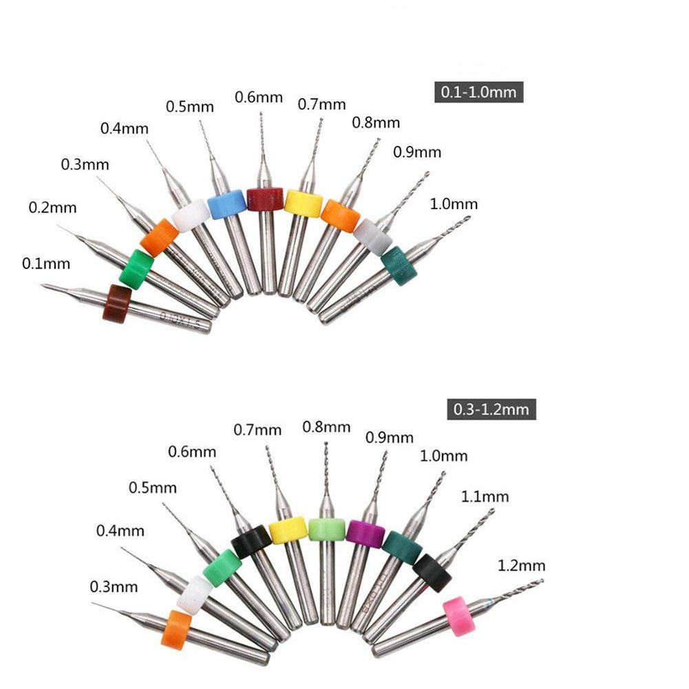 20pcs/set PCB Drill Bits Colorful Tungsten Carbide