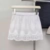 French Layered Hip Cover Curtain Summer Base Skirt for Women High Waist Pure Lace Yoga Half-body Skirt