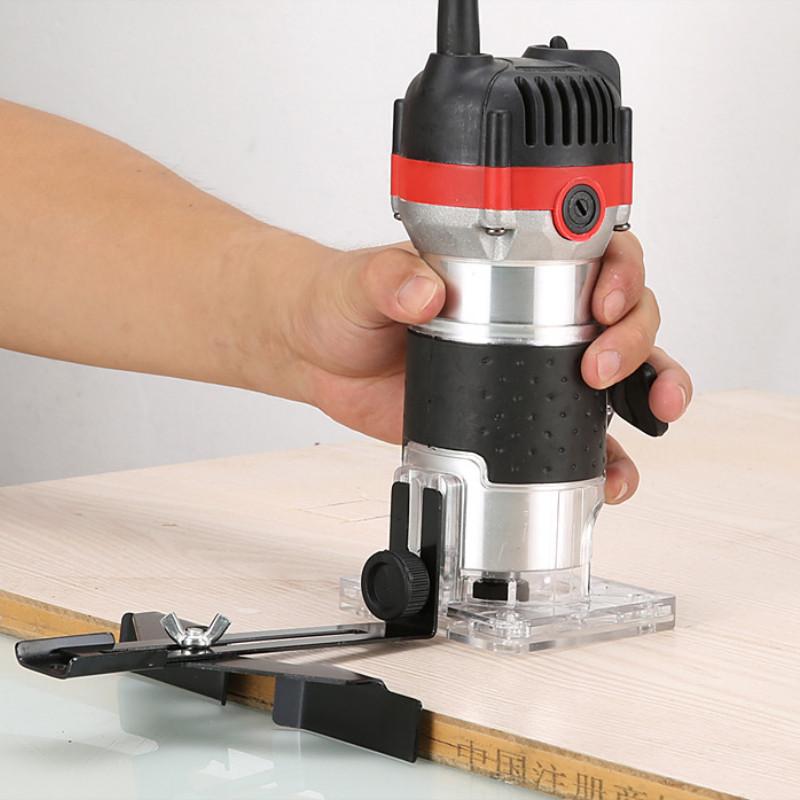 800W Small Portable Slotting Machine Handheld Woodworking Carving Power Tool High Power Electric Edge Trimmer