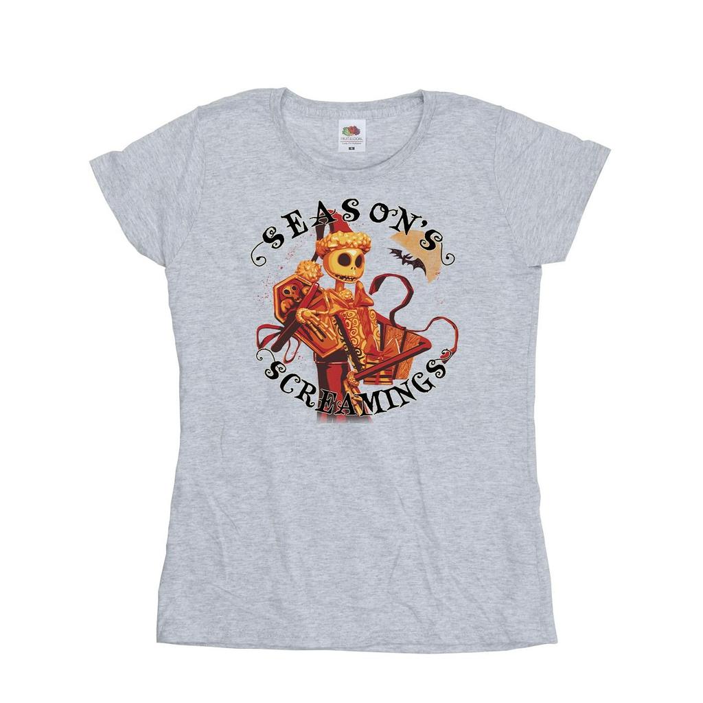 Disney Womens/Ladies The Nightmare Before Christmas Seasons Screamings Cotton T-Shirt