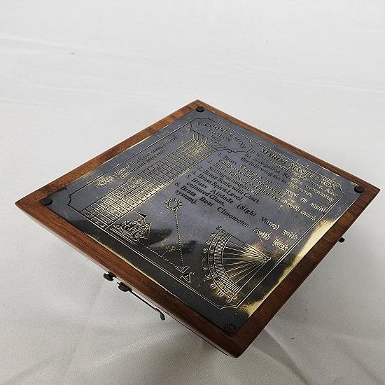 T. Cooke & Sons Brass Marine Master Box Компас, уровень, телескоп, клинометр