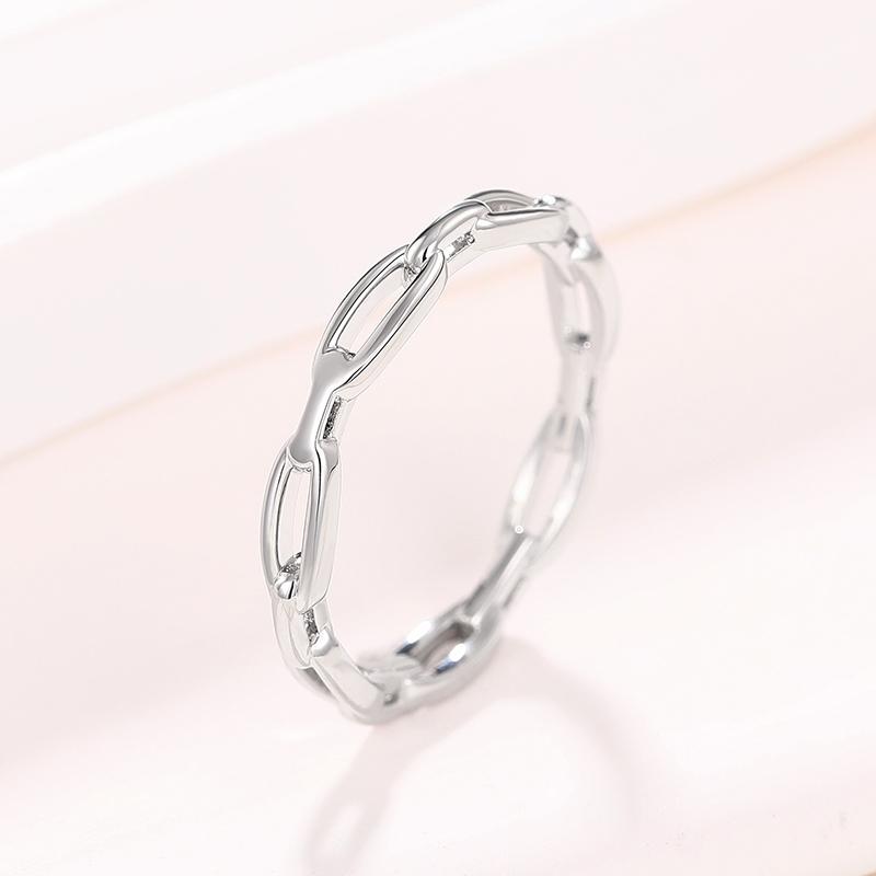 Кольцо-цепочка Huitan Chic, женское, модное, повседневное, носимое, ювелирное изделие, металлический стиль, модные, универсальные аксессуары для женщин