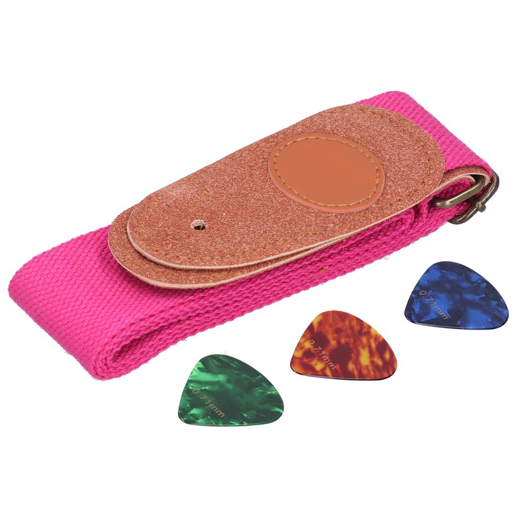 Ремень для гитары на шею Целлулоидные медиаторы с установочными деталями Аксессуары для струнных инструментов Розовый