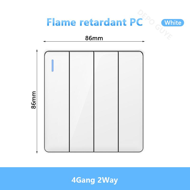 Белая настенная розетка USB стандарта Великобритании 13A, универсальная вилка Type-C для быстрой зарядки мощностью 18 Вт, настенный выключатель света, электрическая розетка