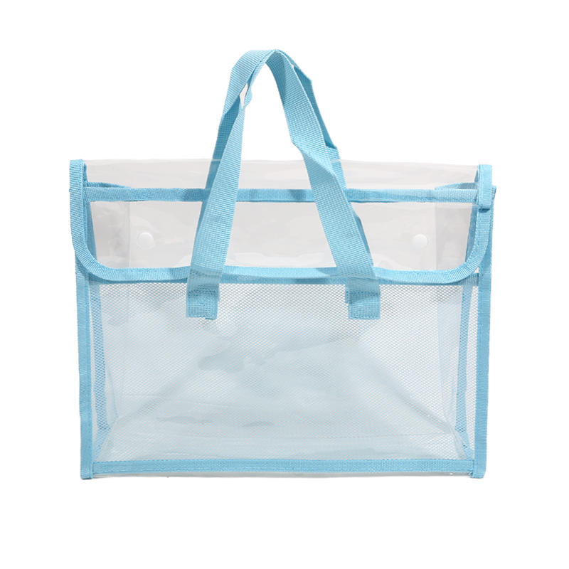 PVC Self-Adhesive File Bag Large Capacity Transparent Waterproof Handheld Folder Portable Expandable File Storage Bag