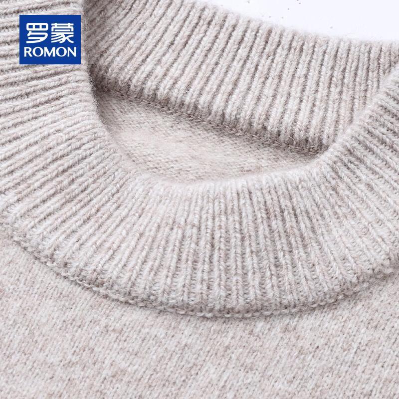 ROMON Мужской толстый свитер из жаккардового трикотажа из 100% шерсти