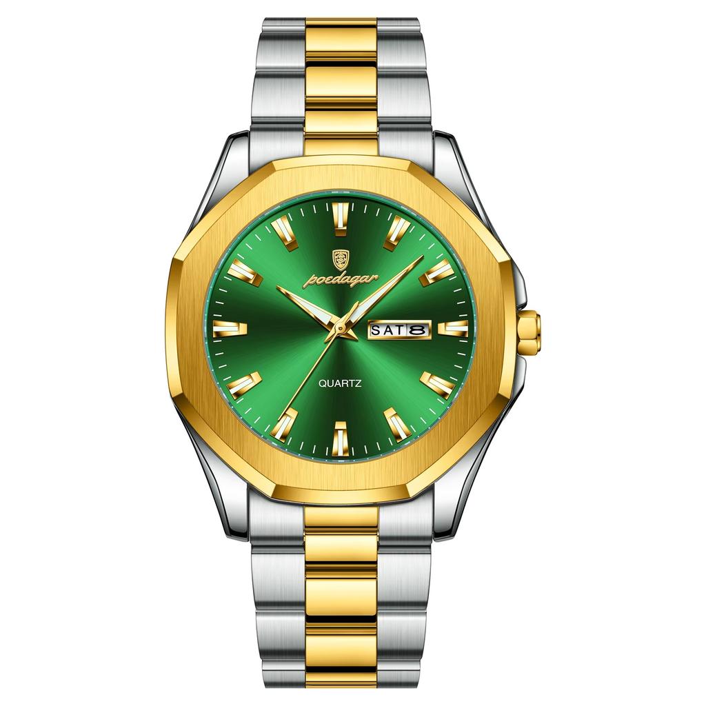 Топ Бренд Роскошные Новые Мужские Часы Водонепроницаемые Светящиеся Кварцевые Календарь Наручные Часы