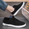 Fashion Black Canvas Breathable Men Shoes Trendy Flats Male Sneakers Outdoor Fashion Lace Up Casual Vulcanized Mens Sport Shoes