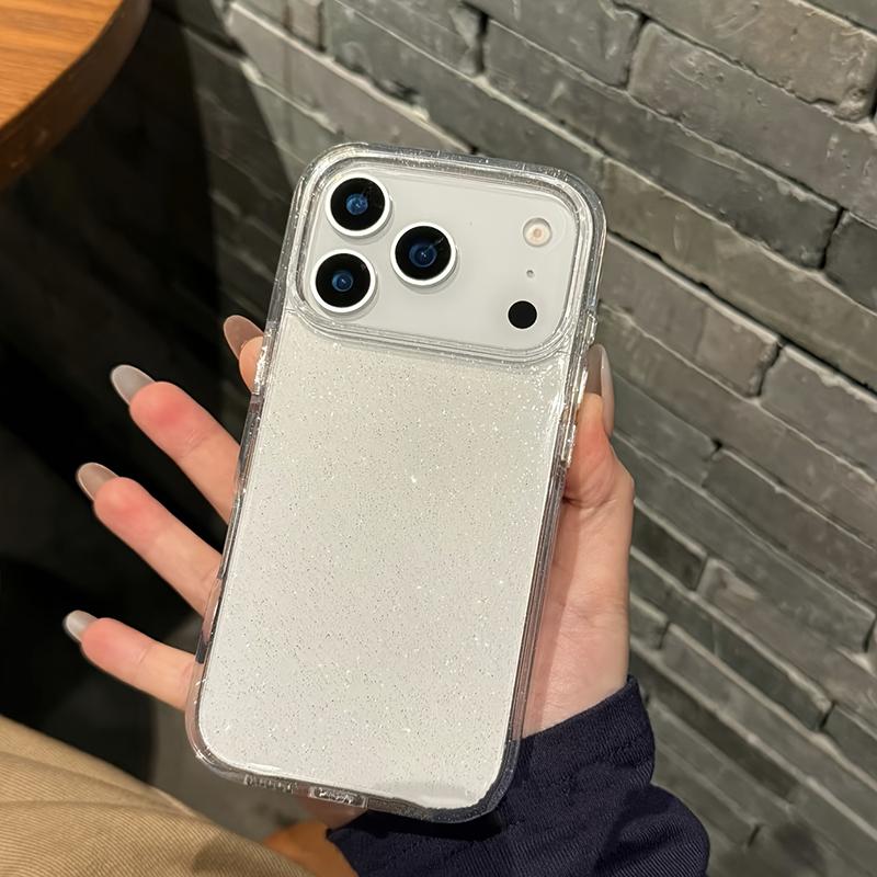 Роскошный Модный Блестящий Прозрачный Чехол для Телефона для iPhone 17 Pro Max 16 15 14 13 12 11 XS X XR 7 8 16 Plus 16E 17 Air Чехол