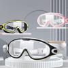 Adult Swimming Glasses Large Frame Diving Mask Soft Eyewear With Earplugs Men Women Water Sports Diving HD Anti-fog Eyewear