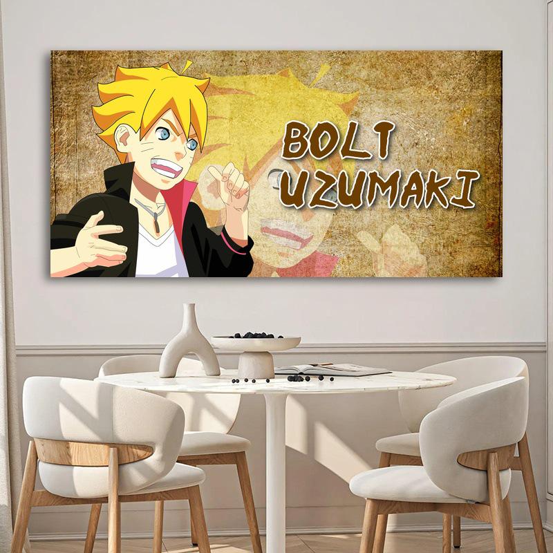 High-Definition Naruto & Boruto Self-Adhesive Wall Sticker - Easy Install for Dorms & Bedrooms