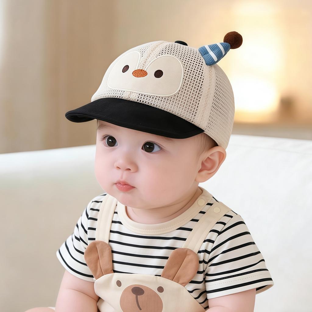 Baby Summer Thin Breathable Mesh Cap Unisex Infant Spring Autumn Baseball Hat Sun Protection Visor for Boys and Girls