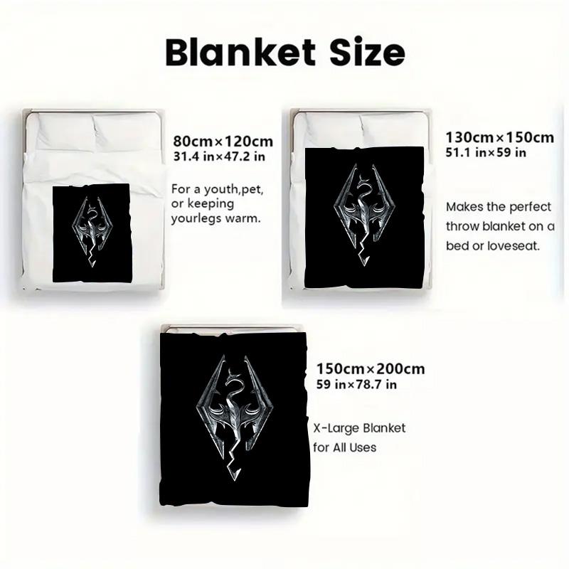The Elder Scrolls 2D Flat Pattern Flannel Blanket High quality All Seasons Warmth and Comfort Perfect for Christmas Gifts.PMT0914076