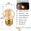Hcnew g40 e27 led ampoule à filament edison rétro mini globe 1w ampoule à filament en spirale en verre ambre 230v pour guirlandes