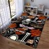 Harley Davidson Inspired Carpet with Skull, Wings, and Logo Designs Suitable for use as an anti-slip for living room bedroom sofas