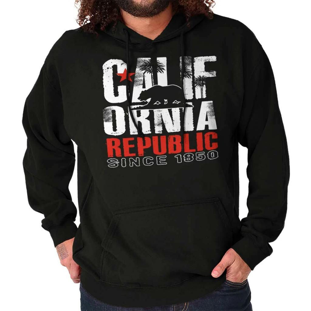 California Republic Since 1850 Bear Flag Hoodie Hooded Sweatshirt Men Women
